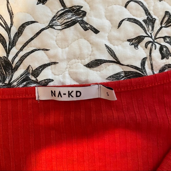 NAKD red ribbed long sleeve - size S - Picture 2 of 2